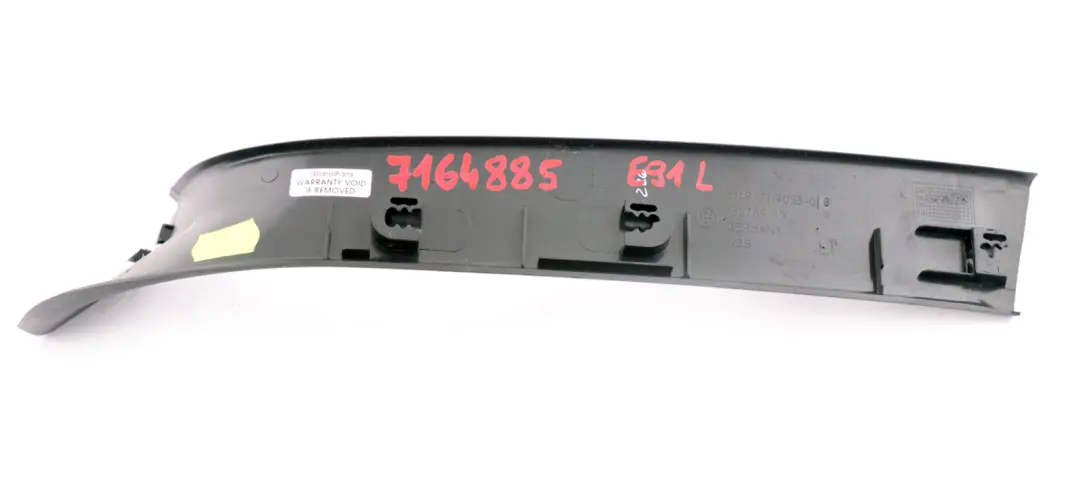 Embellecedor Tapa Maletero Negro Izquierdo 7119053 para BMW E91 LCI con número de pieza 7164885 BMW E91 LCI Embellecedor Tapa Maletero Negro Izquierdo 7119053 - SKU 7164885 - Número de pieza 7164885