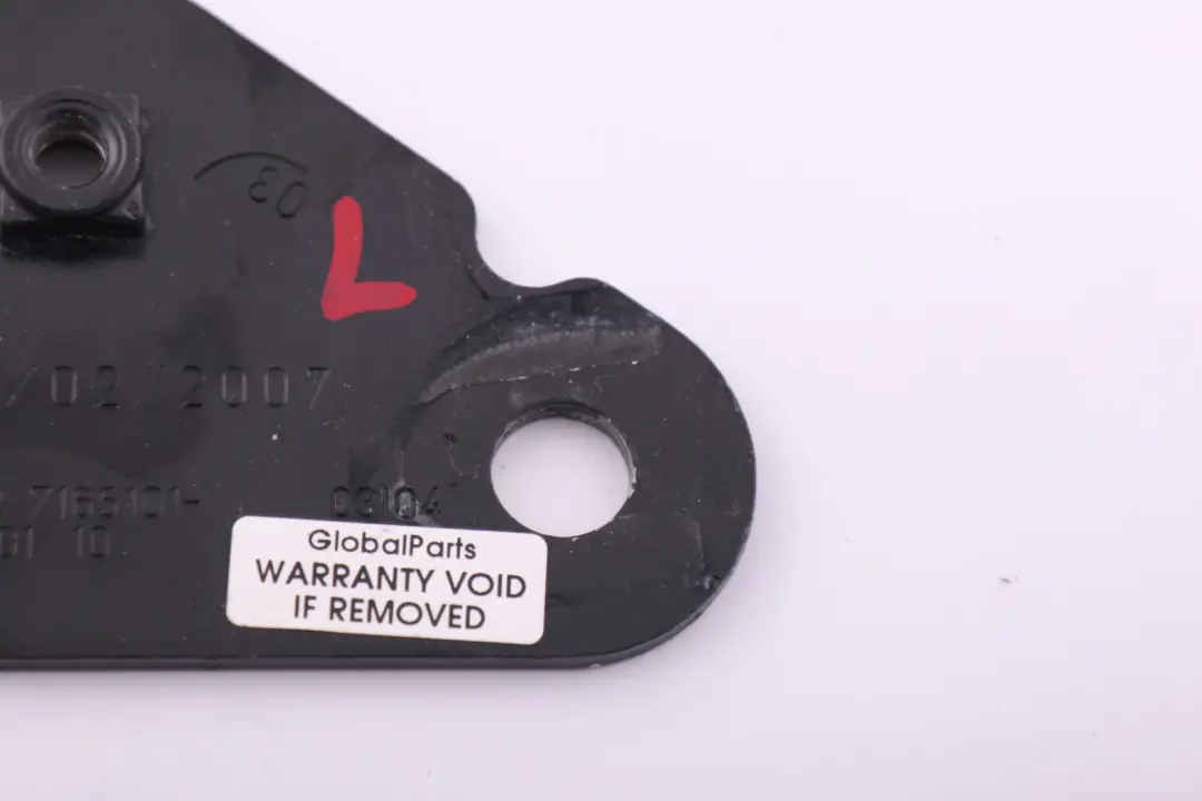 Rollover Protection Left Mounting Plate N/S to BMW 3 Series E93 Convertible Hardtop with Part number 7165101 BMW 3 Series E93 Convertible Hardtop Rollover Protection Left Mounting Plate N/S - SKU 7165101 - Part number 7165101