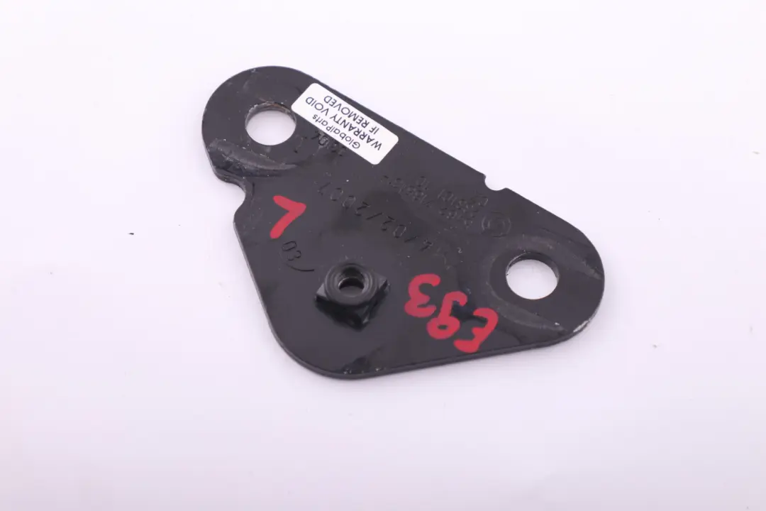 Rollover Protection Left Mounting Plate N/S to BMW 3 Series E93 Convertible Hardtop with Part number 7165101 BMW 3 Series E93 Convertible Hardtop Rollover Protection Left Mounting Plate N/S - SKU 7165101 - Part number 7165101