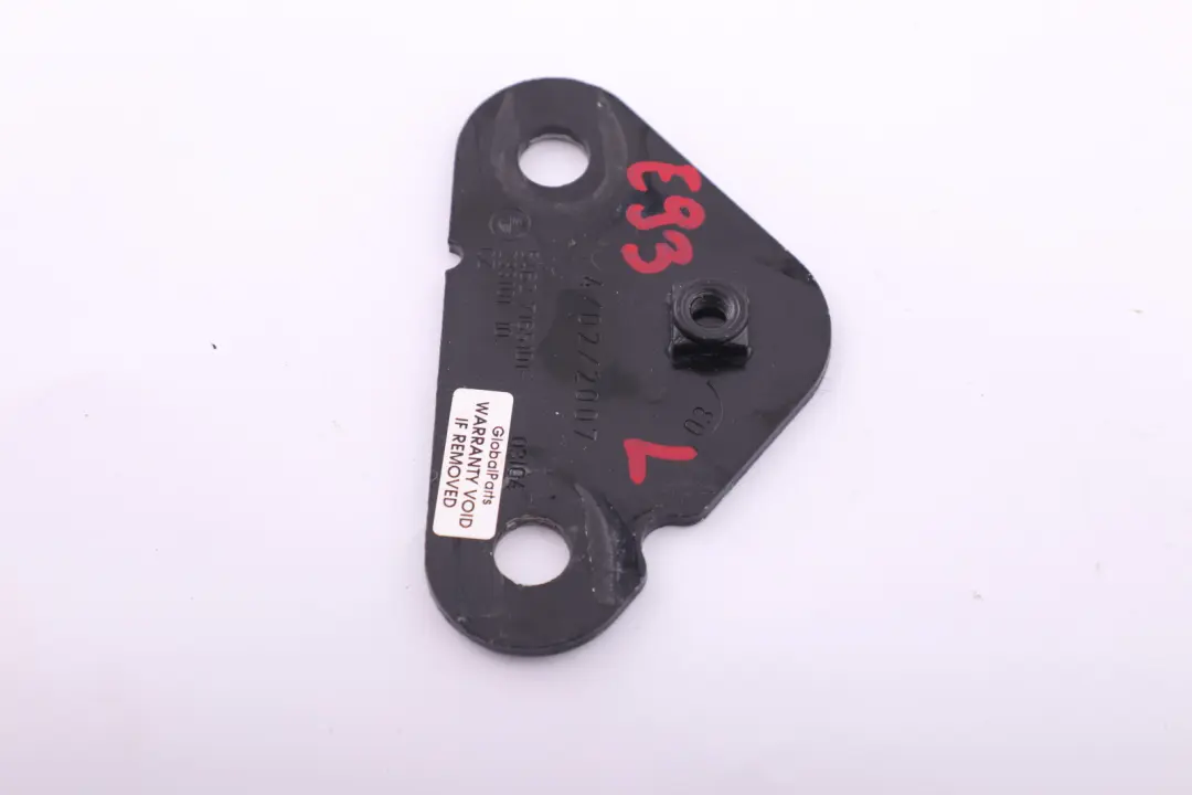 Rollover Protection Left Mounting Plate N/S to BMW 3 Series E93 Convertible Hardtop with Part number 7165101 BMW 3 Series E93 Convertible Hardtop Rollover Protection Left Mounting Plate N/S - SKU 7165101 - Part number 7165101
