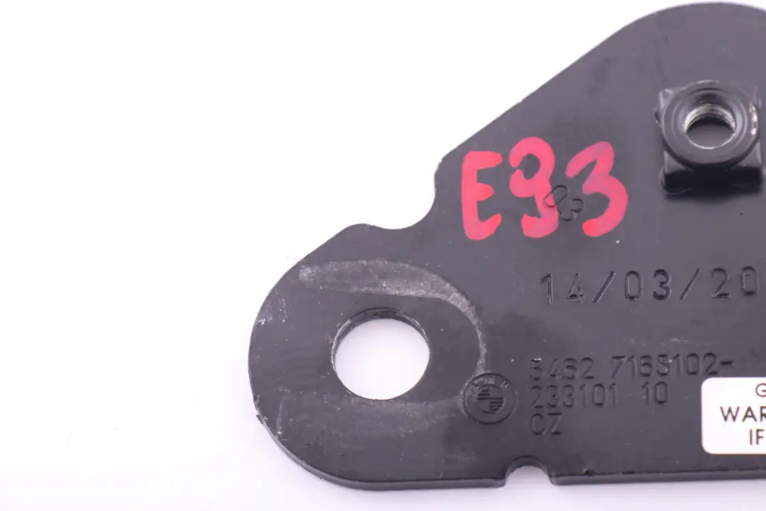 BMW 3 Series E93 Convertible Hardtop Rollover Protection Right Mount Plate O/S - SKU 7165102 - Part number 7165102