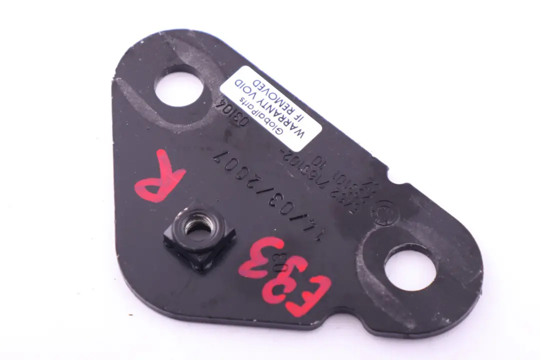 BMW 3 Series E93 Convertible Hardtop Rollover Protection Right Mount Plate O/S - SKU 7165102 - Part number 7165102