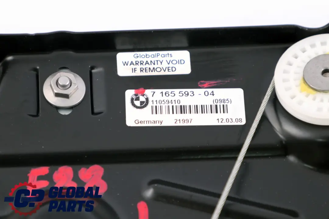 BMW E88 Alzacristalli con Motore Posteriore Sinistra - SKU 7165593 - Numero di parte 7165593