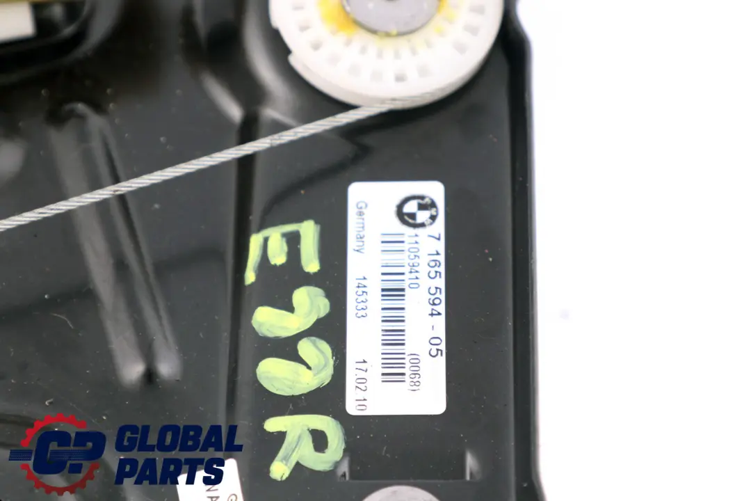 Elevalunas Mech Motor Regulador Trasero Derecho 7165594 para BMW E88 con número de pieza 7165600 BMW E88 Elevalunas Mech Motor Regulador Trasero Derecho 7165594 - SKU 7165600 - Número de pieza 7165600