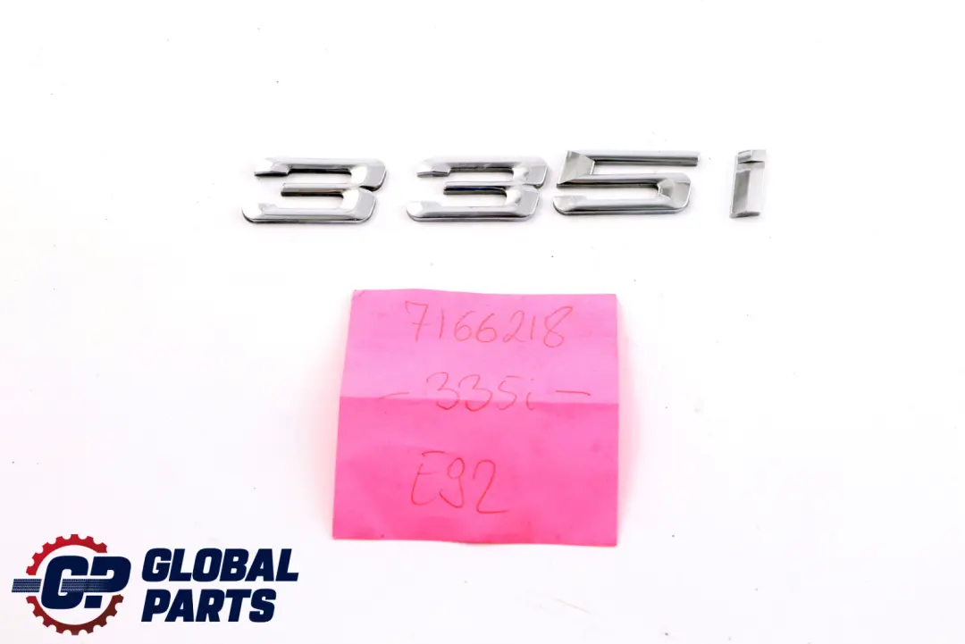 Trasero Boot Trunk Lid Adherido Lettering Emblema Logo 335i para BMW E92 E93 con número de pieza 7166218 BMW E92 E93 Trasero Boot Trunk Lid Adherido Lettering Emblema Logo 335i - SKU 7166218 - Número de pieza 7166218