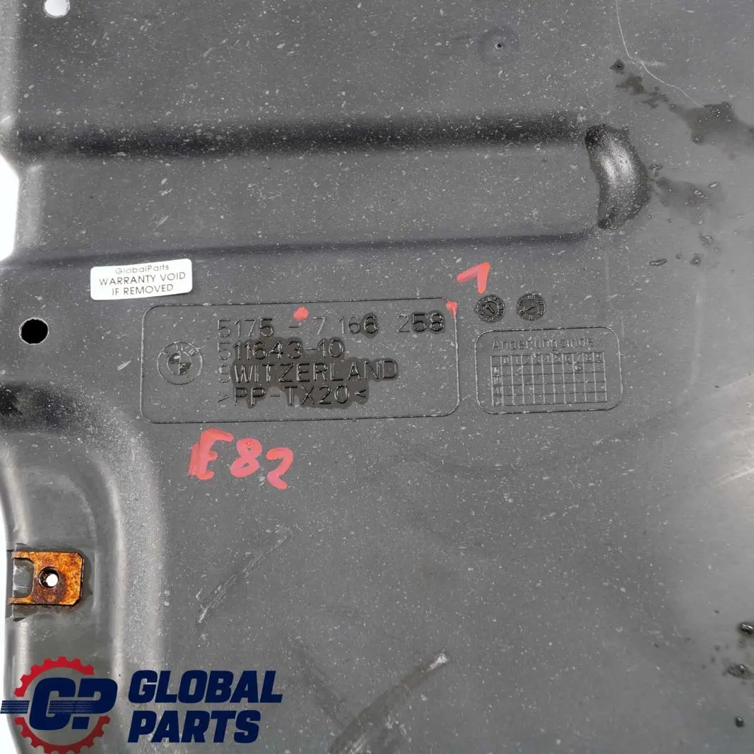 BMW 1 Series E82 E88 1 Underfloor Coating Active Charcoal Filter Cover - SKU 7166258-1 - Part number 7166258