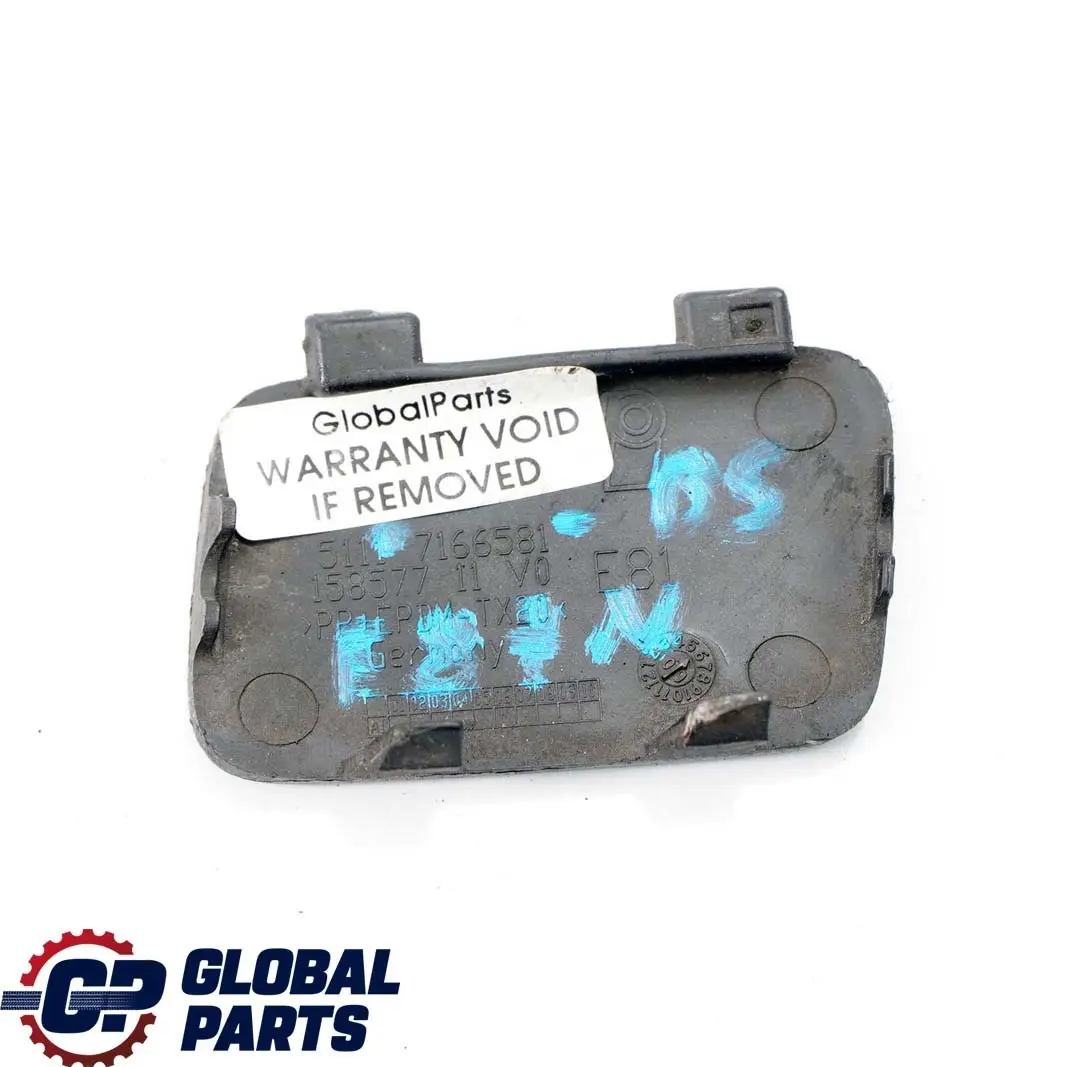  Front Bumper Flap BMW E81 E87 LCI Towing Eye Black Sapphire - 475 - SKU 7166581-BS - Part number 7166581