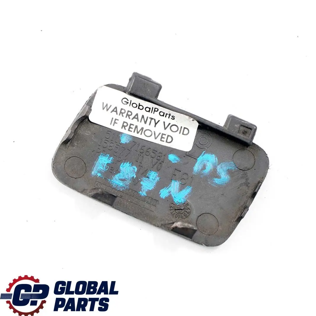  Front Bumper Flap BMW E81 E87 LCI Towing Eye Black Sapphire - 475 - SKU 7166581-BS - Part number 7166581