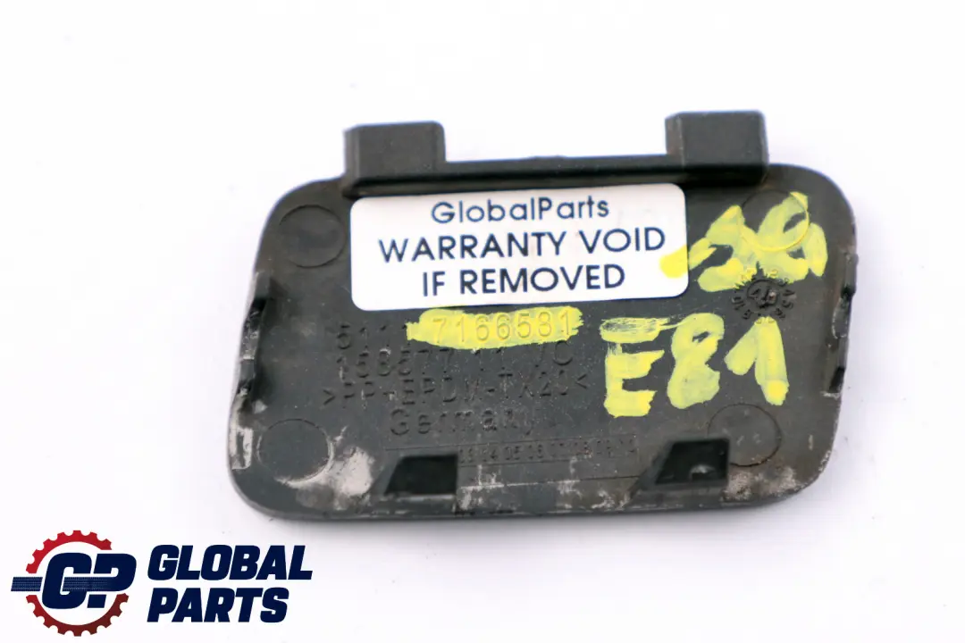 Front Bumper Flap Towing Eye Sparkling Graphite 716658 to BMW 1 Series E81 E87 LCI with Part number 7166581 BMW 1 Series E81 E87 LCI Front Bumper Flap Towing Eye Sparkling Graphite 716658 - SKU 7166581-SG - Part number 7166581