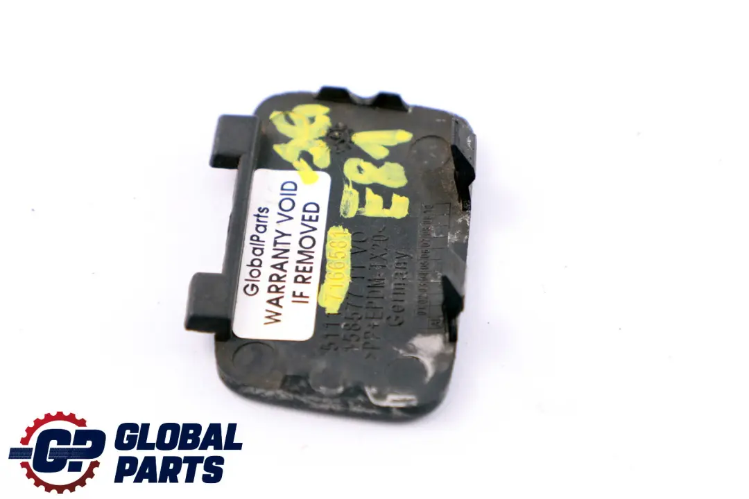 BMW 1 er E81 E87 LCI Vordere Stoßfängerklappe Abschleppöse Sparkling Graphite - SKU 7166581-SG - Teilenummer 7166581