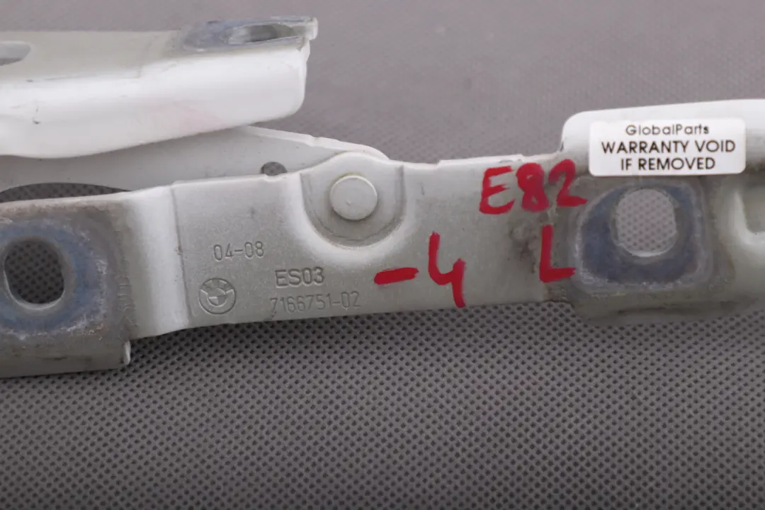 BMW 1 Series E82 E88 Boot Trunk Tailgate Left Hinge N/S White - SKU 7166751-4 - Part number 7230859