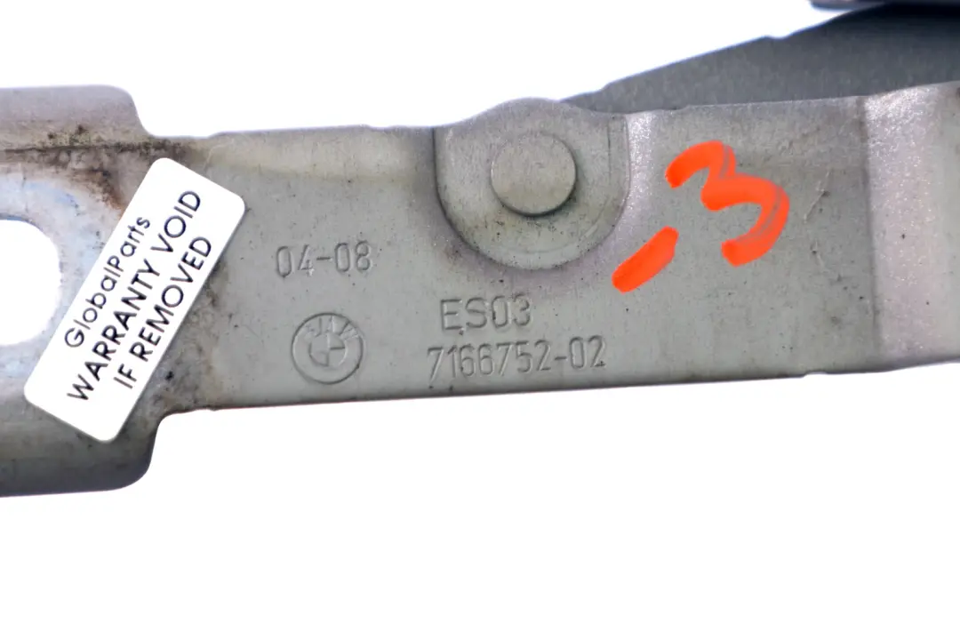 Maletero Porton Trasero Bisagra Derecha Gris para BMW E82 E88 con número de pieza 7230860 BMW E82 E88 Maletero Porton Trasero Bisagra Derecha Gris - SKU 7166752-3 - Número de pieza 7230860