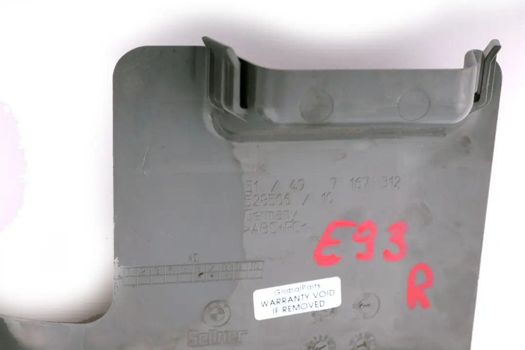 E39N LCI Copertura Fanale Posteriore Destra 5149 per BMW E93 con numero di parte 7167312 BMW E93 E39N LCI Copertura Fanale Posteriore Destra 5149 - SKU 7167312 - Numero di parte 7167312