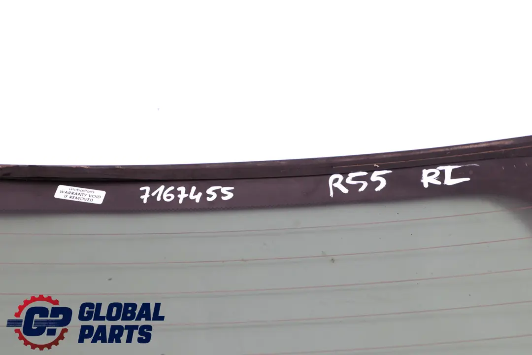 Cristal Puerta Trasera AS3 Negro Izquierda para Mini Clubman R55 con número de pieza 7167455 Mini Clubman R55 Cristal Puerta Trasera AS3 Negro Izquierda - SKU 7167455 - Número de pieza 7167455