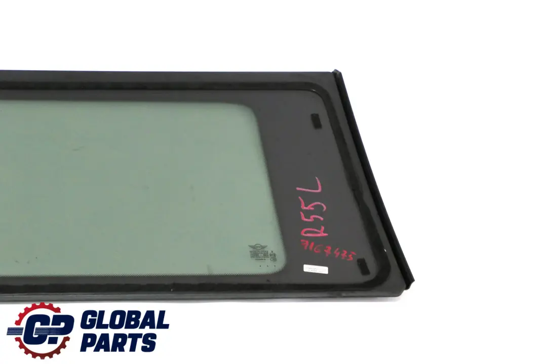 Mini R55 Cuarto Ventana Lateral Vidrio Tintado Negro Trasero Izquierdo AS3 - SKU 7167475 - Número de pieza 7167475