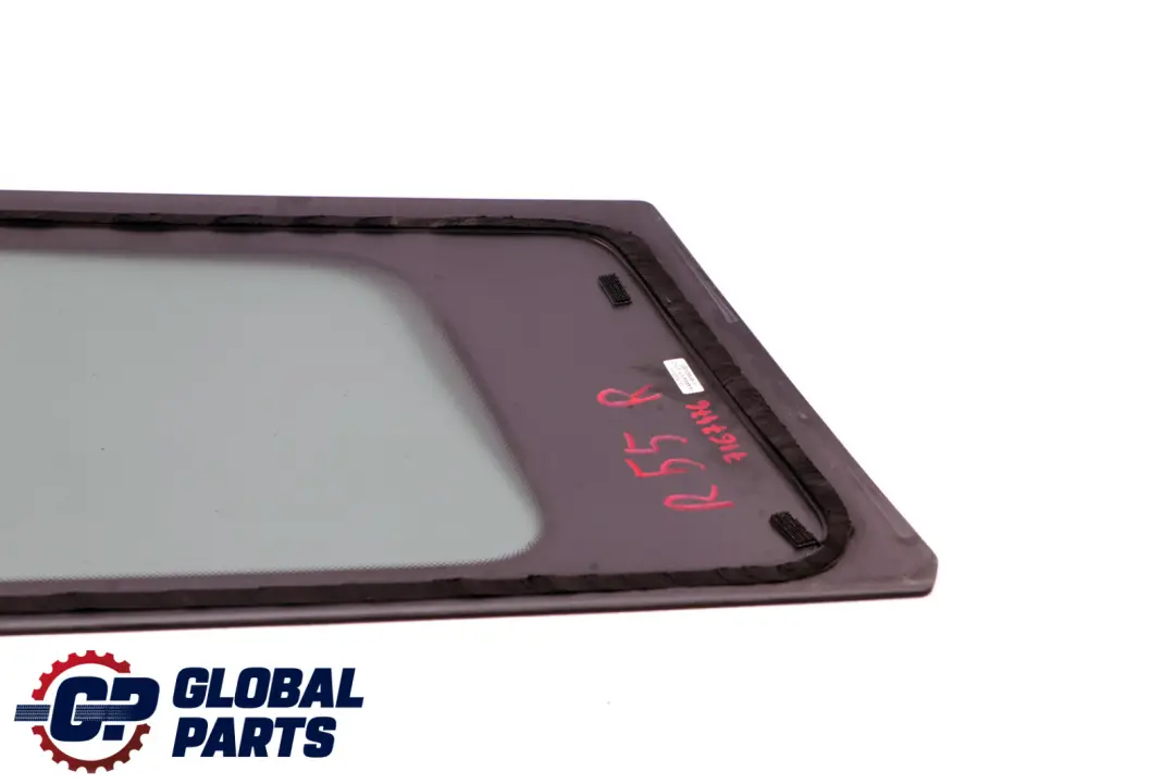 Door Side Window Glass AS3 Black Trim Rear Right O/S to Mini Clubman R55 with Part number 7167476 Mini Clubman R55 Door Side Window Glass AS3 Black Trim Rear Right O/S - SKU 7167476 - Part number 7167476