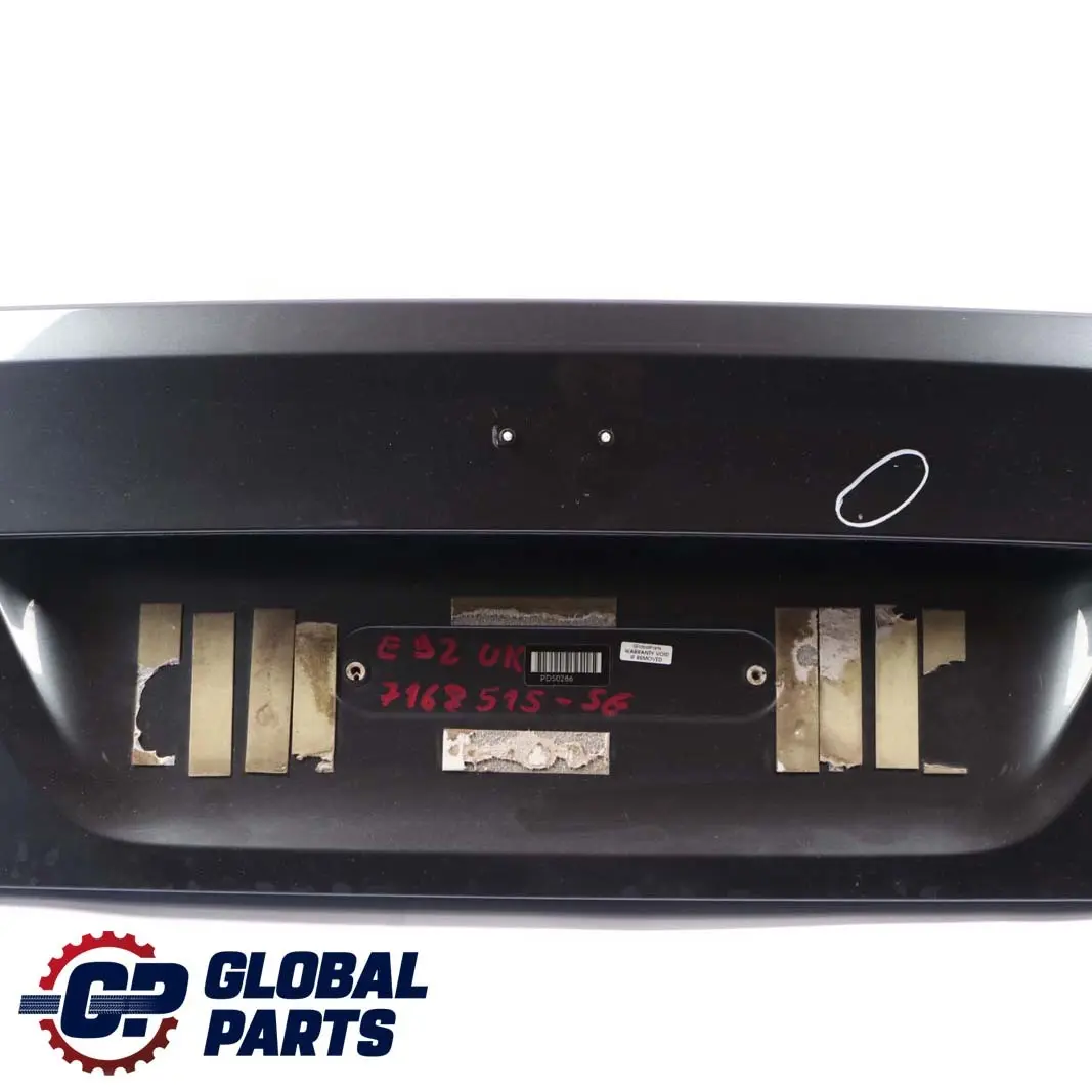 Boot Lid Rear Trunk Lid Sparkling Graphite Metallic to BMW E92 Coupe Tailgate with Part number 7168515 BMW E92 Coupe Tailgate Boot Lid Rear Trunk Lid Sparkling Graphite Metallic - SKU 7168515-SG1 - Part number 7168515