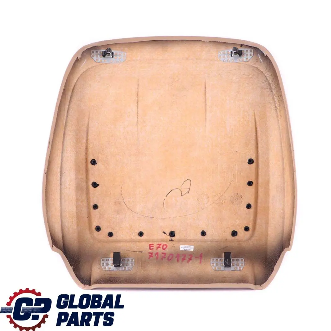 BMW X5 X6 E70 E71 1 Front Seat Backrest Rear Vinyl Back Panel Pocket Beige - SKU 7170177-1 - Part number 7170177