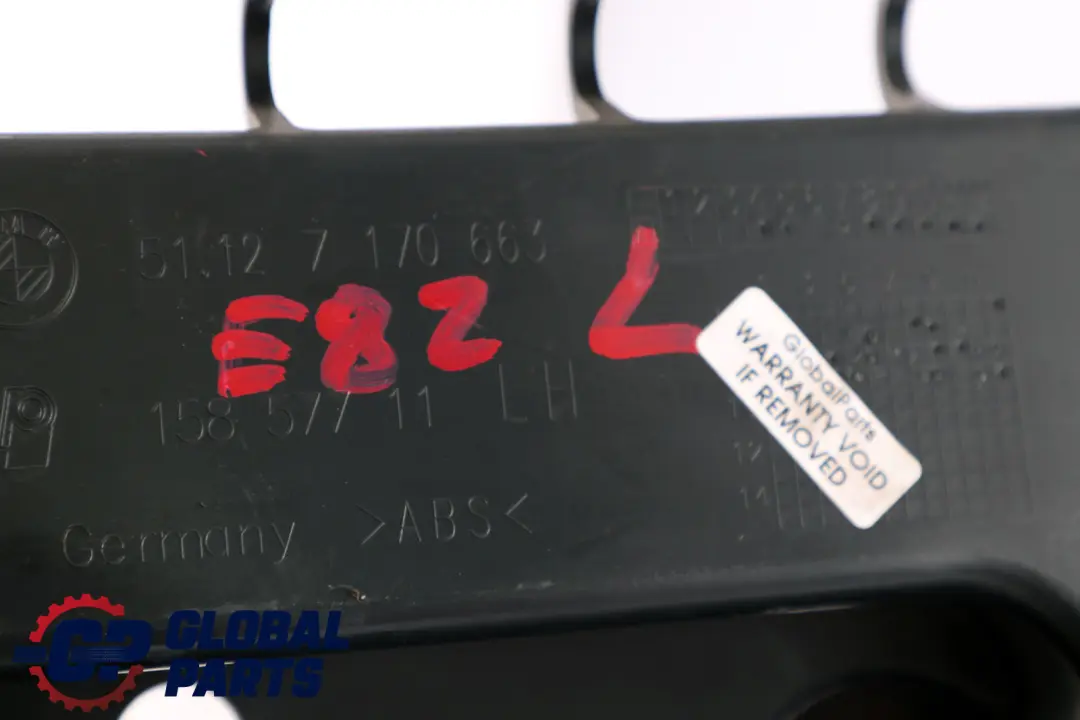 BMW E82 E88 Coupe Cabrio Rear Bumper Left N/S Guide Bracket - SKU 7170663 - Part number 7170663