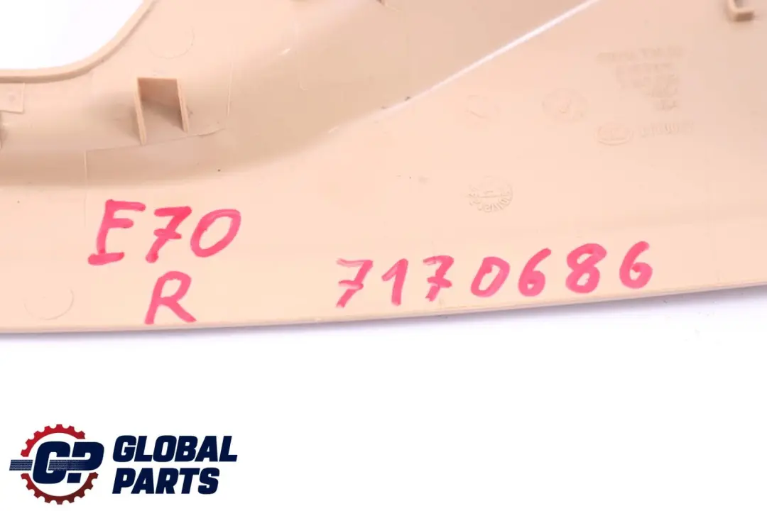 Apertura Sedile Esterna Destra Beige per BMW X5 X6 E70 E71 con numero di parte 8357611 BMW X5 X6 E70 E71 Apertura Sedile Esterna Destra Beige - SKU 7170686 - Numero di parte 8357611