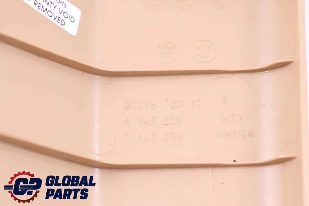 BMW X5 X6 Series E70 E71 Seat Finisher Upper Rail Trim Front Right O/S - SKU 7170716 - Part number 8345009