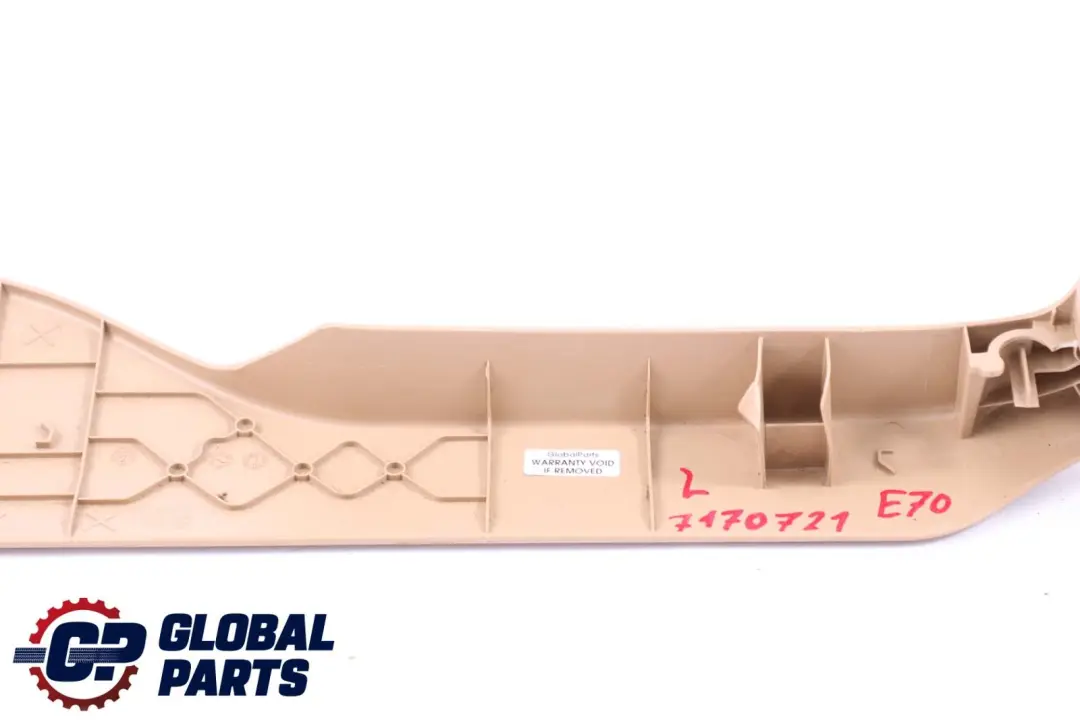 Finisher Upper Rail Exterior Cover Seat Left N/S to BMW X5 X6 E70 E71 with Part number 7170721 BMW X5 X6 E70 E71 Finisher Upper Rail Exterior Cover Seat Left N/S - SKU 7170721 - Part number 7170721