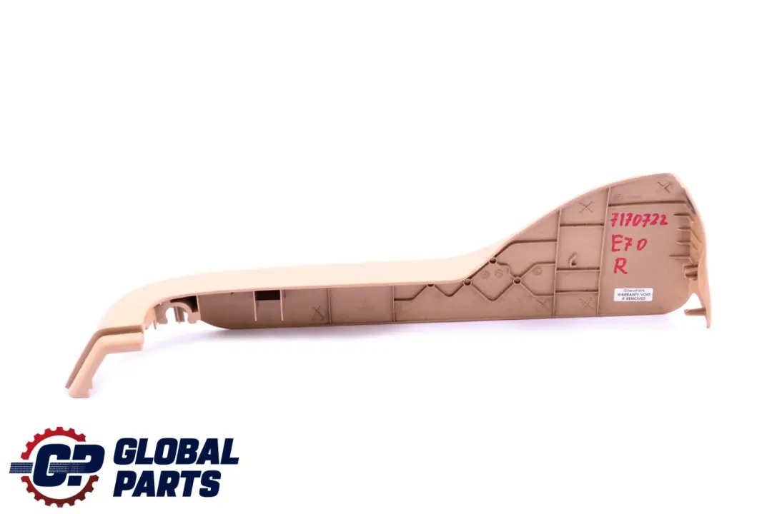 BMW X5 X6 Serie E70 E71 Acabado Rail Superior Cubierta Exterior Asiento Derecho - SKU 7170722 - Número de pieza 7170722