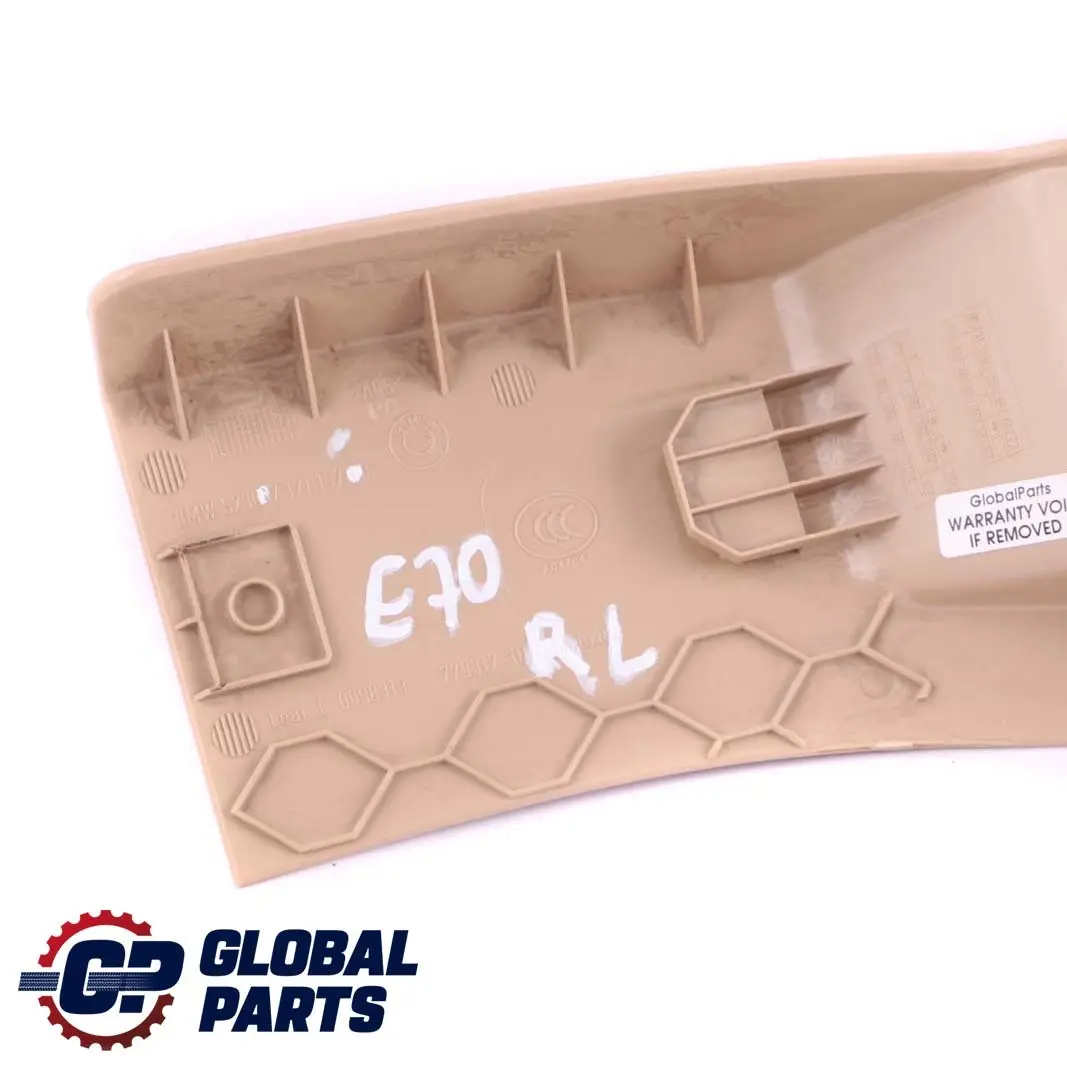 Pillar Trim Rear Left N/S Beige to BMW X5 Series E70 Cover with Part number 7171157 BMW X5 Series E70 Cover Pillar Trim Rear Left N/S Beige - SKU 7171157 - Part number 7171157