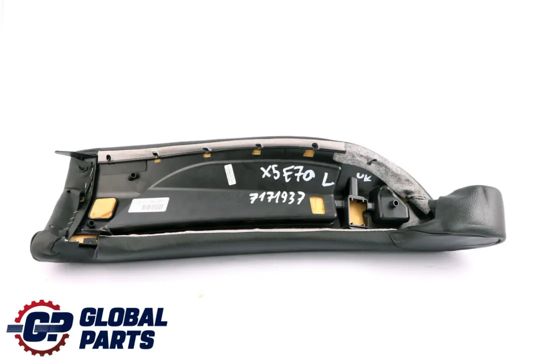 BMW X5 E70 Sedile Posteriore Laterale Sinistro Pannello Di Finitura Pelle Nera - SKU 7171937 - Numero di parte 7171937