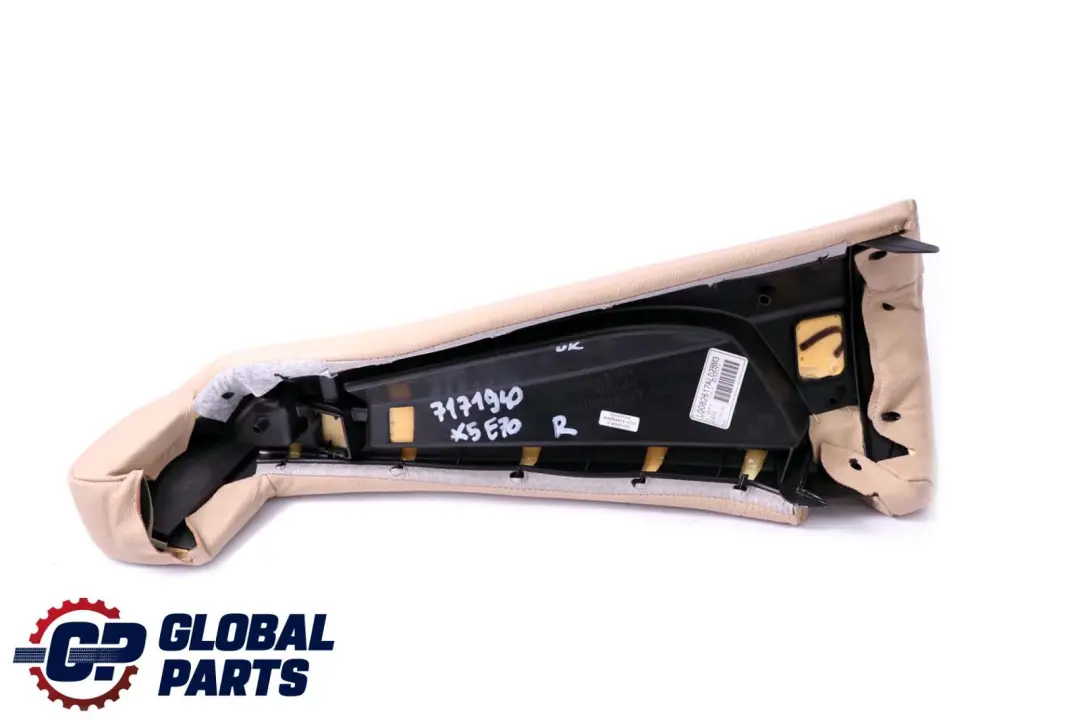 Sedile Posteriore Laterale Destro Pannello Rifinitura Beige Pelle per BMW X5 E70 con numero di parte 7171940 BMW X5 E70 Sedile Posteriore Laterale Destro Pannello Rifinitura Beige Pelle - SKU 7171940 - Numero di parte 7171940