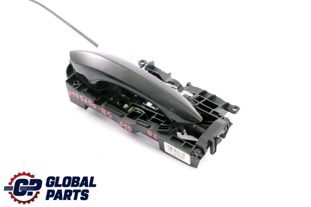 Outside Door Handle Rear Left N/S Black Sapphire to BMW 5 6 Series F10 F11 F12 with Part number 7175649 BMW 5 6 Series F10 F11 F12 Outside Door Handle Rear Left N/S Black Sapphire - SKU 7175649-BS - Part number 7175649