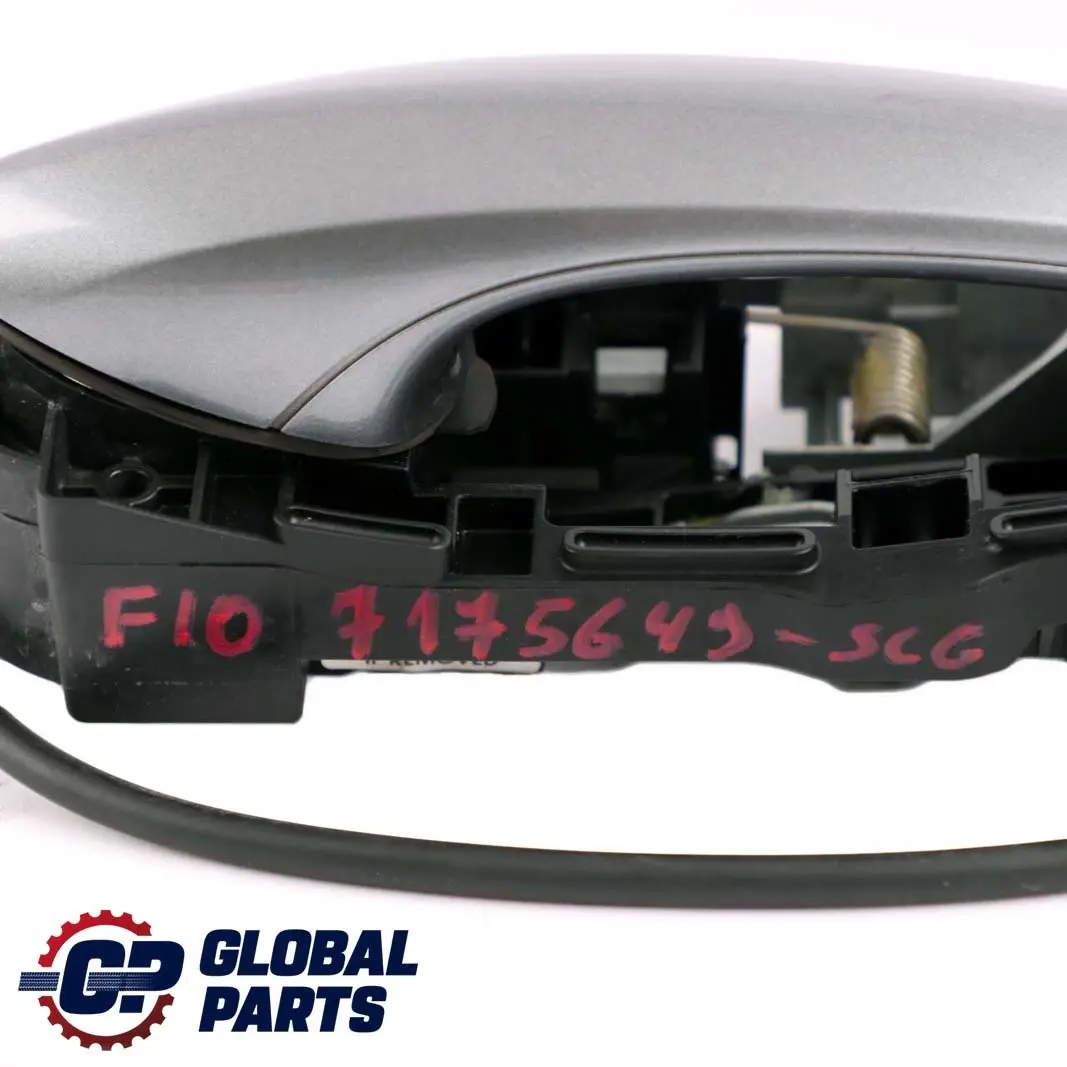 BMW 5 6 F10 F11 F12 Outside Door Handle Rear Left N/S Spacegrau Space Grey A52 - SKU 7175649-SCG - Part number 7175649