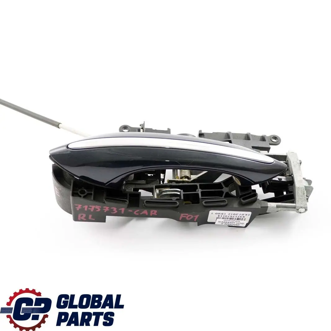 BMW 7 Series F01 F02 Rear Left N/S Grab Door Handle Carbonschwarz Black 416 - SKU 7175731-CAR - Part number 7175731