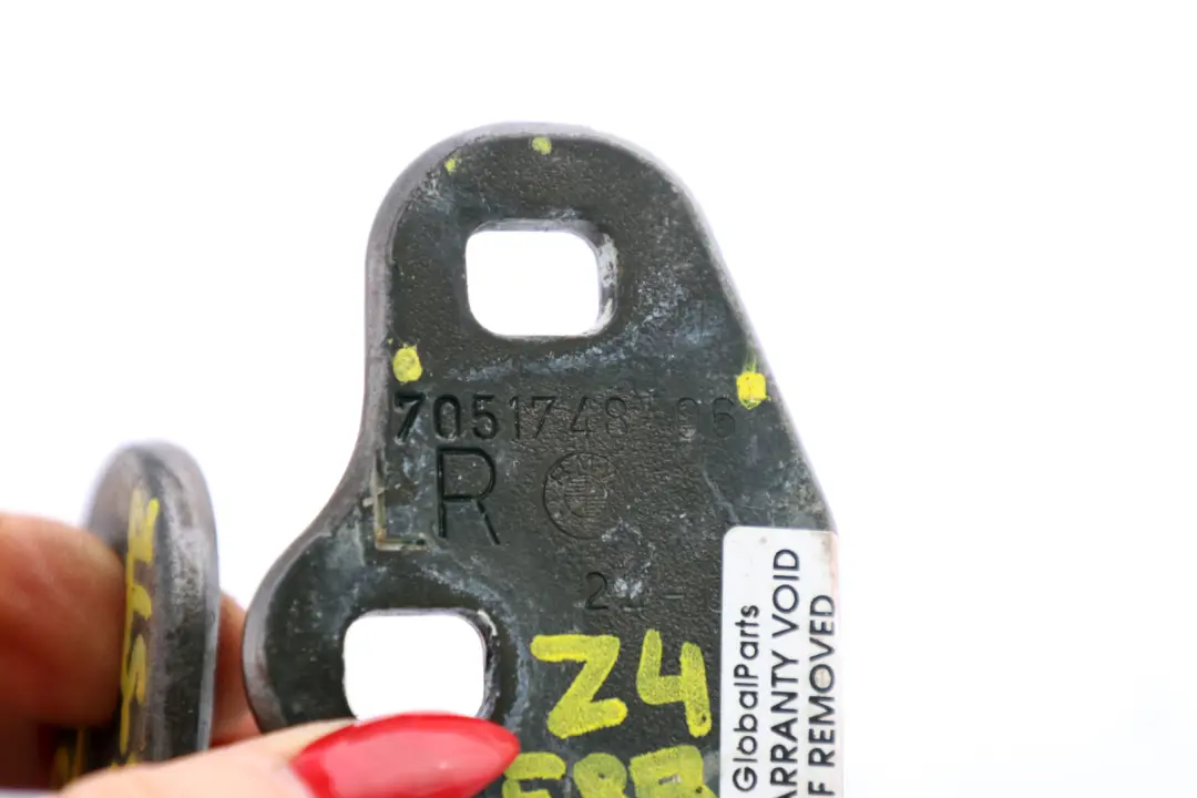 BMW Z4 Series E85 Door Hinge Bottom Lower Right O/S Sterlingrau Silver - SKU 7177258-STR - Part number 7051748