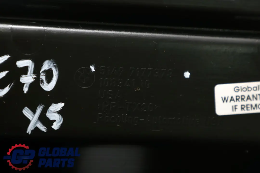 BMW X5 er E70 Abdeckung Schloss Hinten Heckklappe Schwarz - SKU 7177378 - Teilenummer 7177378