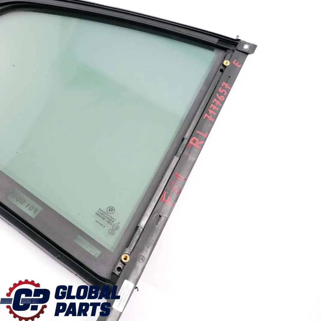 Left Door N/S Side Window Glass Fixed SSG to BMW 7 Series F01 F04 Rear with Part number 7177657 BMW 7 Series F01 F04 Rear Left Door N/S Side Window Glass Fixed SSG - SKU 7177657 - Part number 7177657