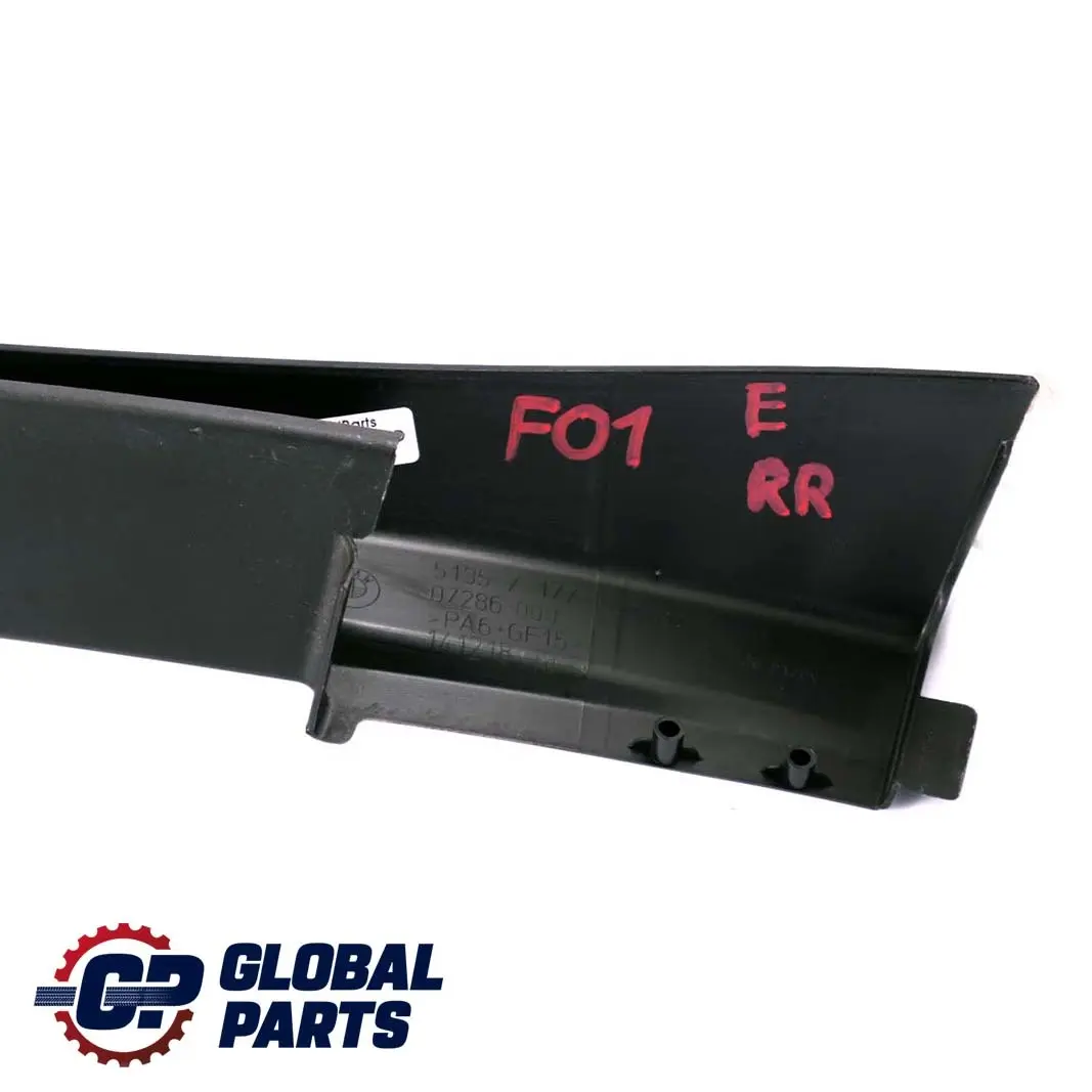BMW 7 F01 Copertura Cornice Finestrino Porta Posteriore Destra Nero - SKU 7177662 - Numero di parte 7177662