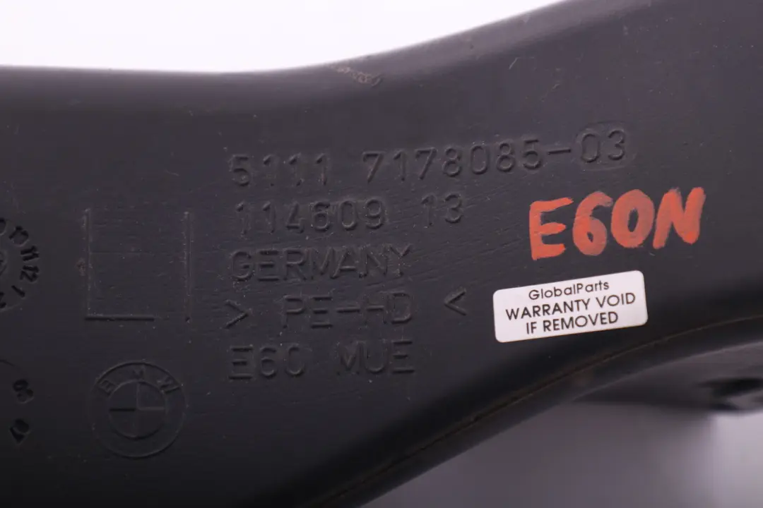 Aerodynamic Bumper Brake Air Duct Left Front N/S to BMW E60 E61 LCI with Part number 7178085 BMW E60 E61 LCI Aerodynamic Bumper Brake Air Duct Left Front N/S - SKU 7178085 - Part number 7178085