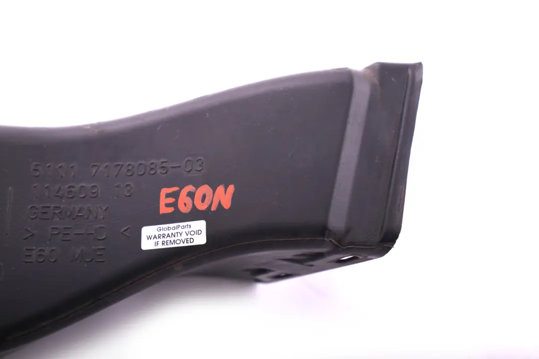 Aerodynamic Bumper Brake Air Duct Left Front N/S to BMW E60 E61 LCI with Part number 7178085 BMW E60 E61 LCI Aerodynamic Bumper Brake Air Duct Left Front N/S - SKU 7178085 - Part number 7178085