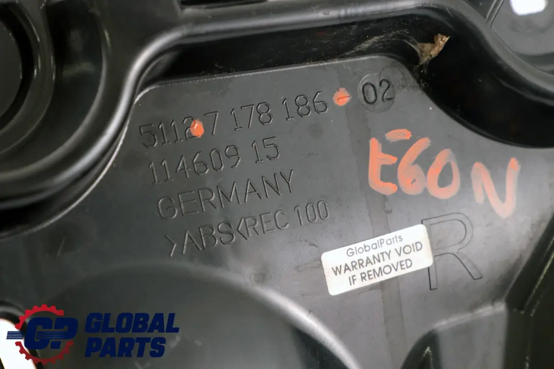 BMW E60 LCI Registrazione Paraurti Posteriore Destra 5112 - SKU 7178186 - Numero di parte 7178186