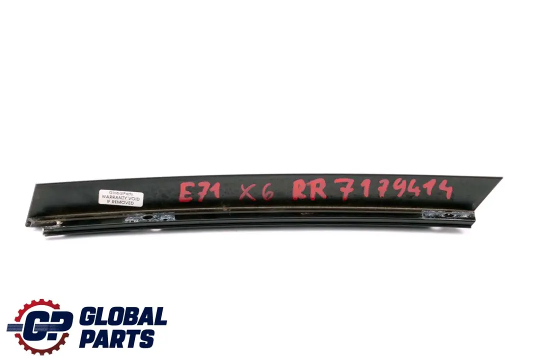 BMW X6 Series E71 Cover Column C Door Window Rear Right O/S Schwarz Black - SKU 7179414 - Part number 7179414