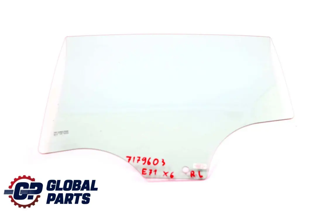 Left N/S Door Side Green Window Glass AS2 to BMW X6 E71 Rear with Part number 7179603 BMW X6 E71 Rear Left N/S Door Side Green Window Glass AS2 - SKU 7179603 - Part number 7179603