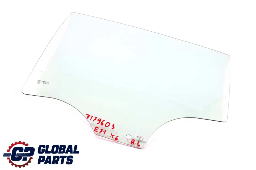 BMW X6 E71 Rear Left N/S Door Side Green Window Glass AS2 - SKU 7179603 - Part number 7179603