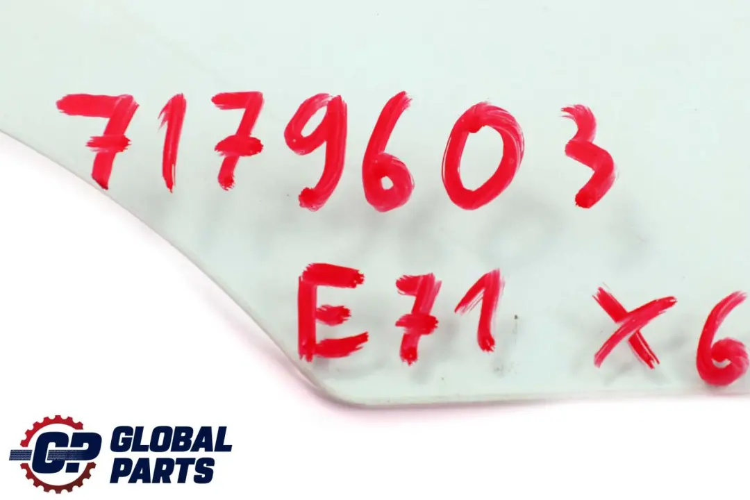BMW X6 E71 Posteriore Sinistra Porta Lato Verde Vetro Finestra AS2 - SKU 7179603 - Numero di parte 7179603