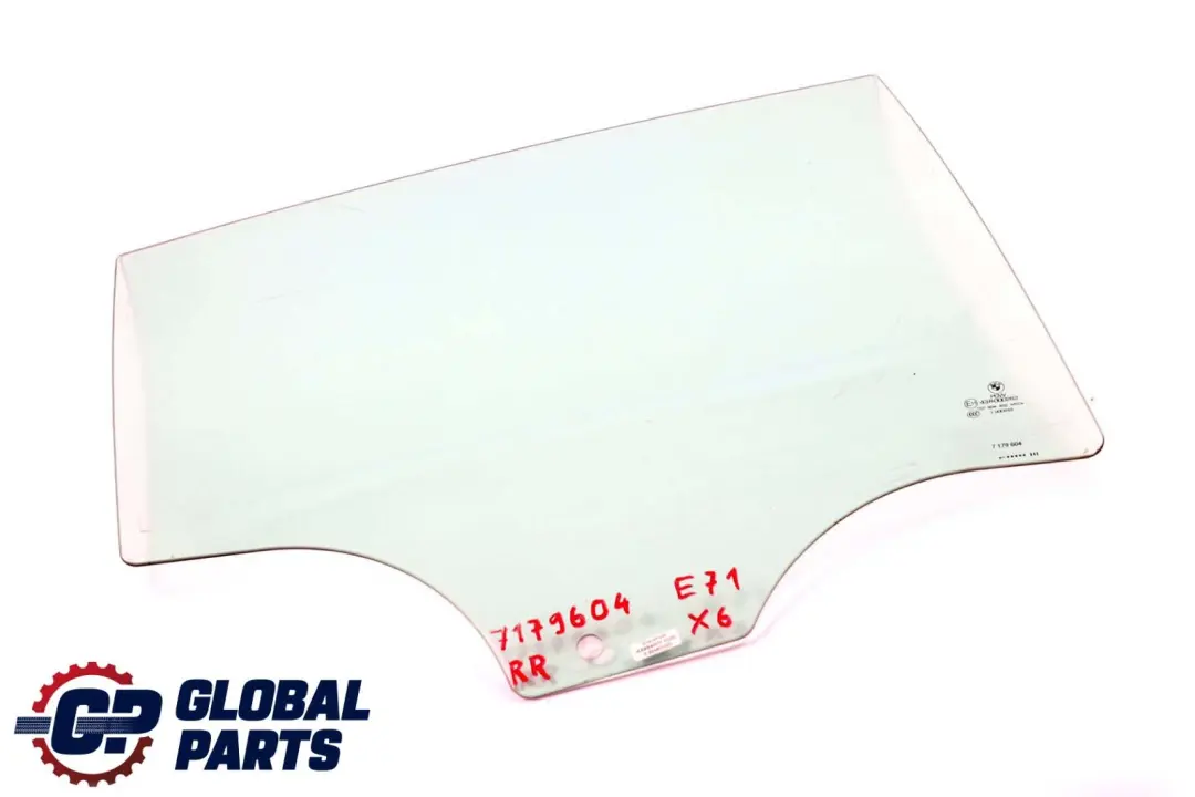Right O/S Door Side Green Window Glass AS2 to BMW X6 Series E71 Rear with Part number 7179604 BMW X6 Series E71 Rear Right O/S Door Side Green Window Glass AS2 - SKU 7179604 - Part number 7179604