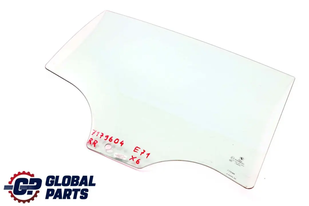 BMW X6 Series E71 Rear Right O/S Door Side Green Window Glass AS2 - SKU 7179604 - Part number 7179604