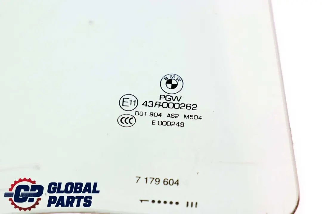BMW X6 E71 Cristal Ventana Puerta Trasera Derecha Verde AS2 - SKU 7179604 - Número de pieza 7179604