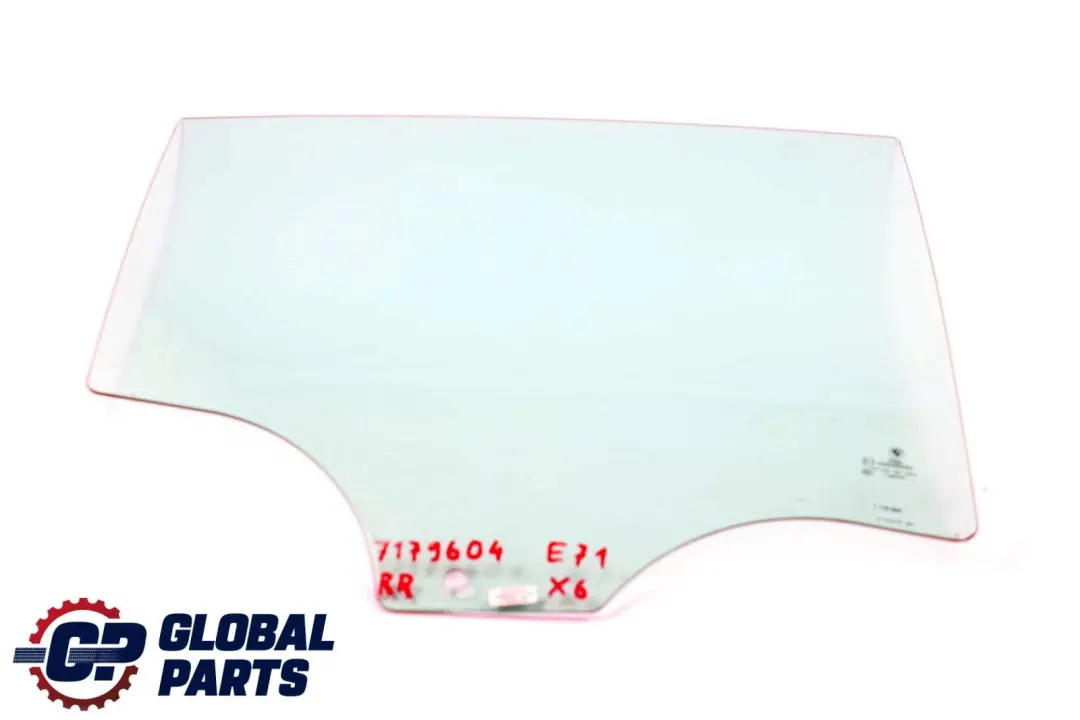 Right O/S Door Side Green Window Glass AS2 to BMW X6 Series E71 Rear with Part number 7179604 BMW X6 Series E71 Rear Right O/S Door Side Green Window Glass AS2 - SKU 7179604 - Part number 7179604