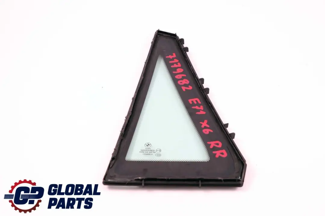 Side Fixed Window Glass Green Door Rear Right O/S AS2 to BMW X6 Series E71 with Part number 7179682 BMW X6 Series E71 Side Fixed Window Glass Green Door Rear Right O/S AS2 - SKU 7179682 - Part number 7179682