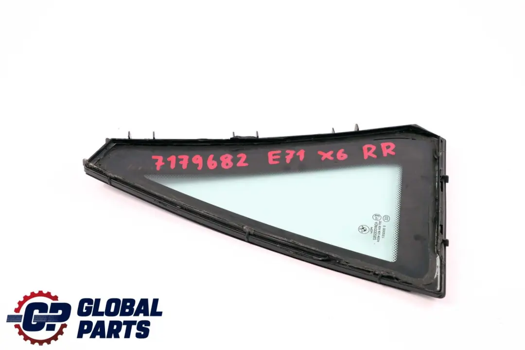 Side Fixed Window Glass Green Door Rear Right O/S AS2 to BMW X6 Series E71 with Part number 7179682 BMW X6 Series E71 Side Fixed Window Glass Green Door Rear Right O/S AS2 - SKU 7179682 - Part number 7179682